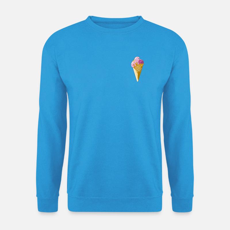 Eiscreme in der Waffel - Unisex Sweatshirt - sea blue