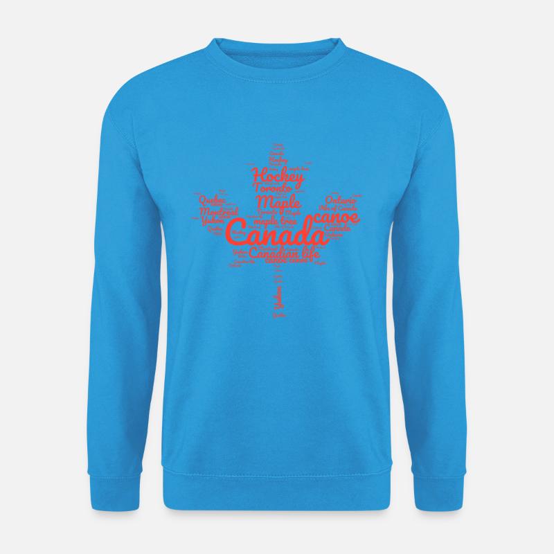 Kanada in einer Wortwolke - Unisex Pullover - Meeresblau