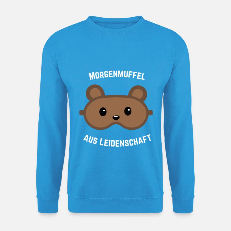 Morgenmuffel Bärenmaske - Unisex Pullover - Meeresblau
