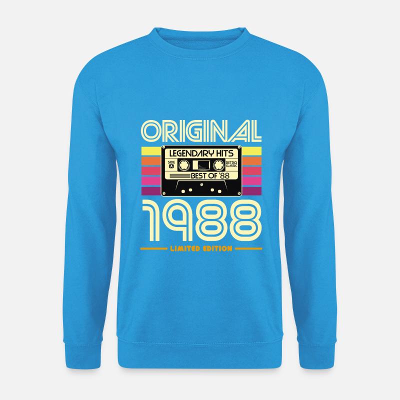 Kassette 1988 Edition Retro - Unisex Pullover - Meeresblau