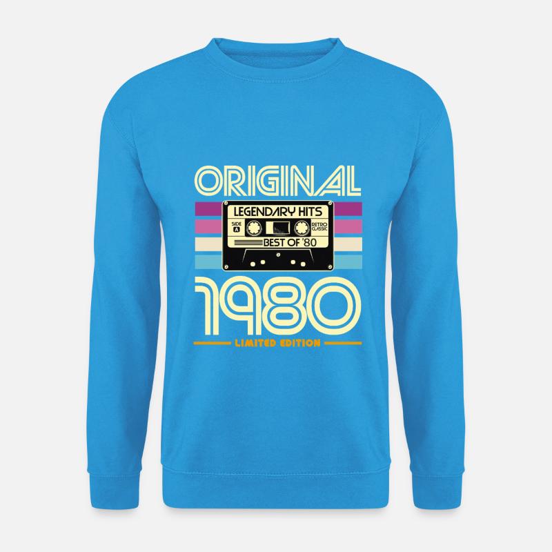 1980 Kassetten-Retro-Edition - Unisex Pullover - Meeresblau