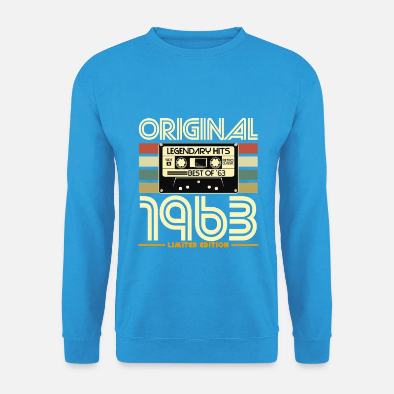 Kassette Retro 1963 Original - Unisex Pullover - Meeresblau
