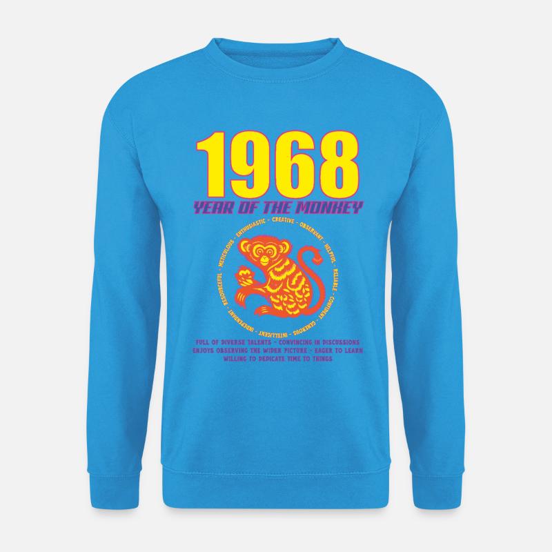 1968_MONKEY_fluor - Unisex Sweatshirt - sea blue