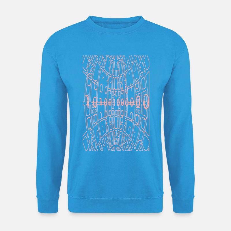 Binary Code Abstract (pink) - Unisex Sweatshirt - sea blue
