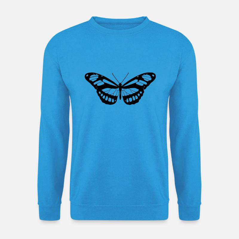 Schmetterling Silhouette - Unisex Pullover - Meeresblau
