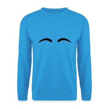 Eyebrows Funny - Unisex Sweatshirt - sea blue - Front - Alina (178cm) & Michal (187cm)
