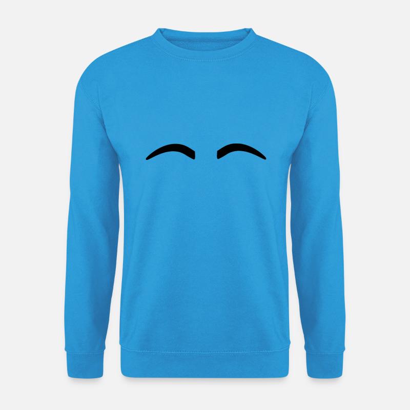 Augenbrauen Lustig - Unisex Pullover - Meeresblau