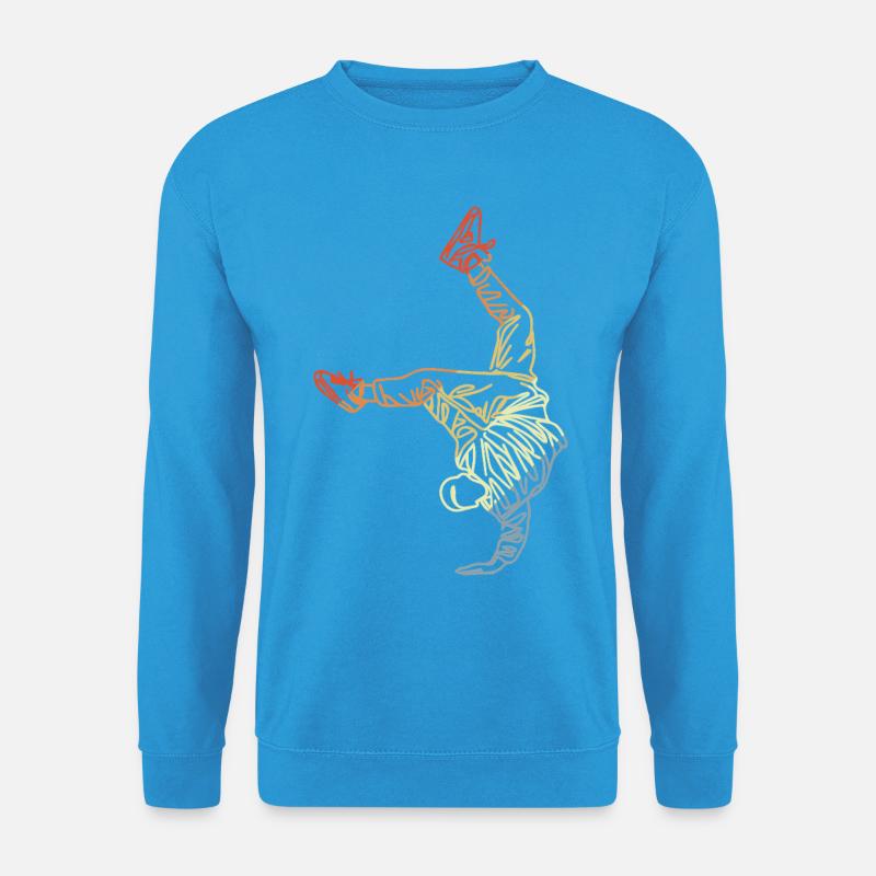 Vintage Breakdancer Zeichnung - Unisex Pullover - Meeresblau