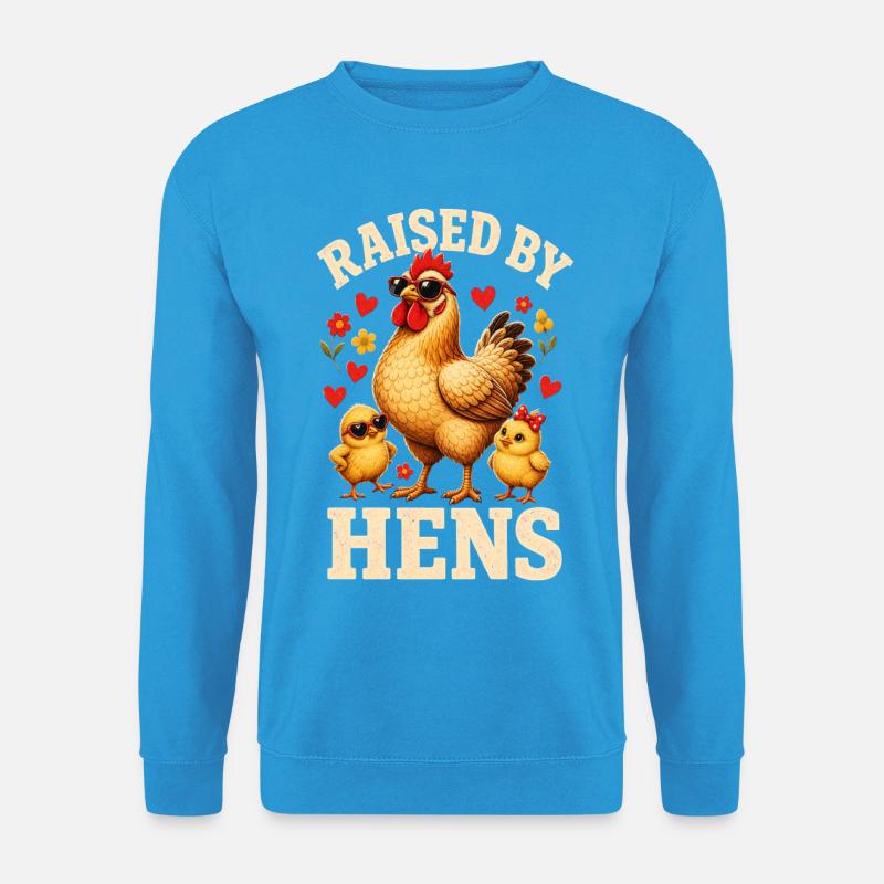 RAISED BY HENS - Unisex Pullover - Meeresblau
