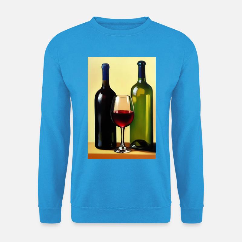 Wein Trinker - Unisex Pullover - Meeresblau