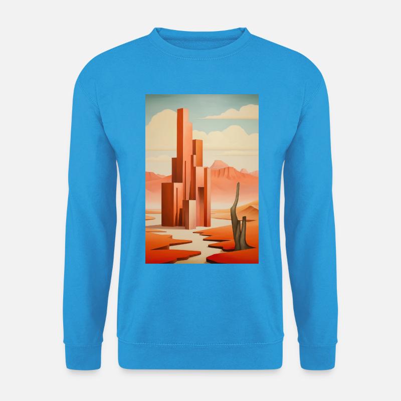 Illustration einer Wüstenlandschaft - Unisex Pullover - Meeresblau