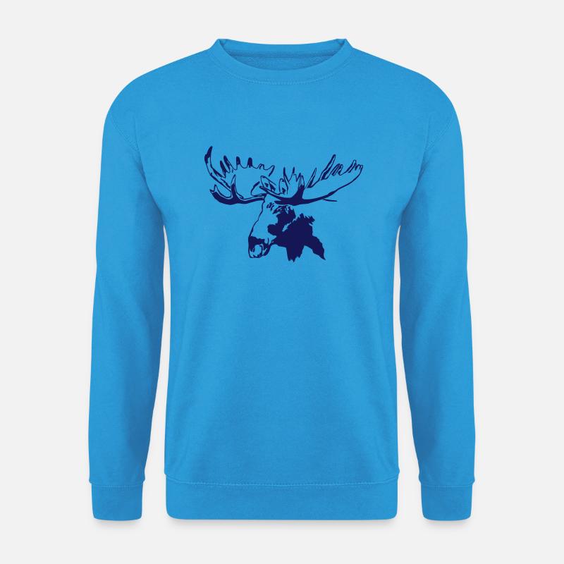 elch - elk - moose - jagd - jäger - Unisex Pullover - Meeresblau