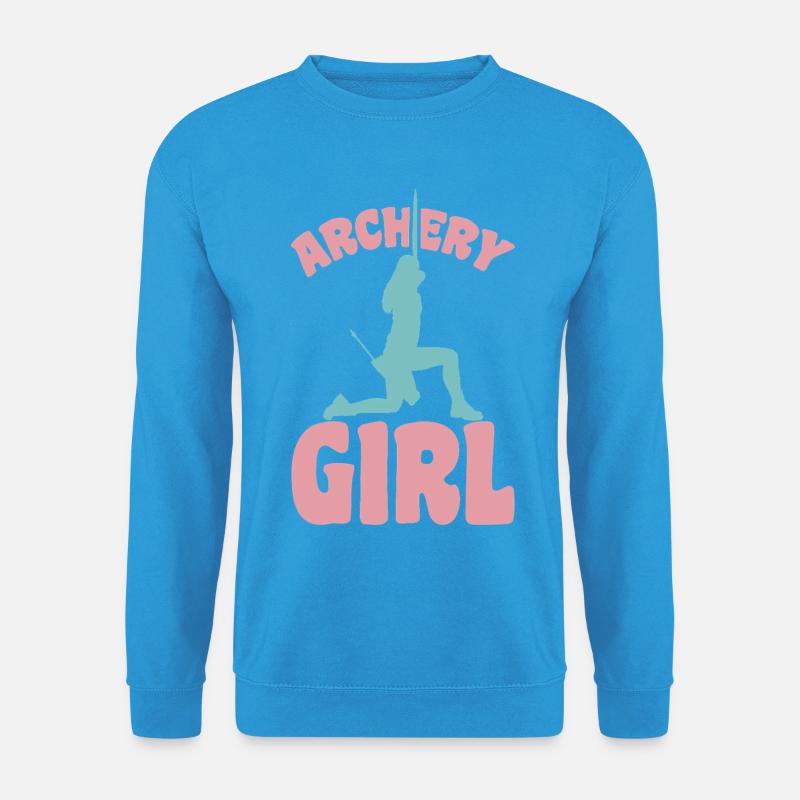 Bogenschützin Mädchen - Unisex Pullover - Meeresblau