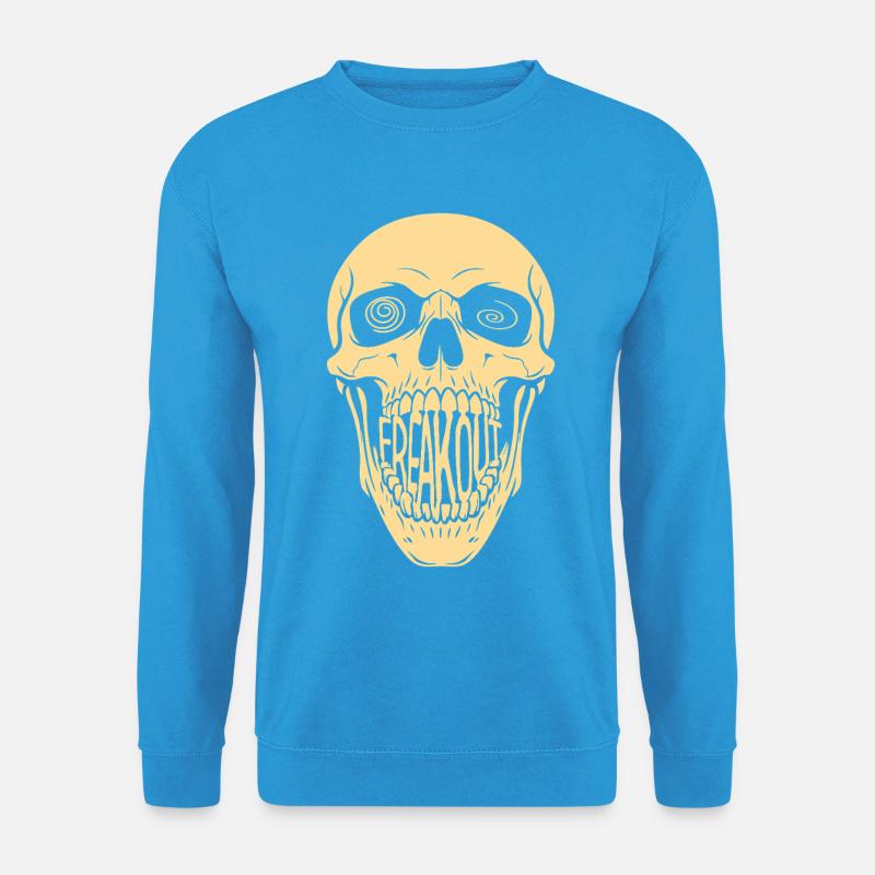 Ausflippen von Schädel - Unisex Pullover - Meeresblau