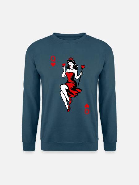 Heart Queen in Red - Unisex Sweatshirt - sea blue