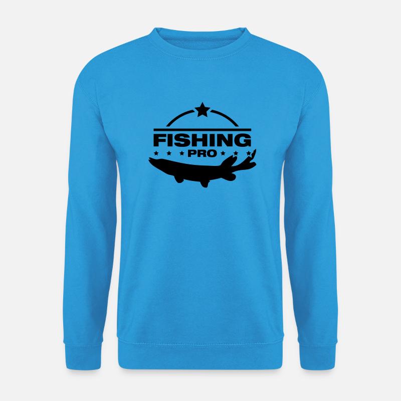 fishing_pro_design_qu1 - Unisex Pullover - Meeresblau