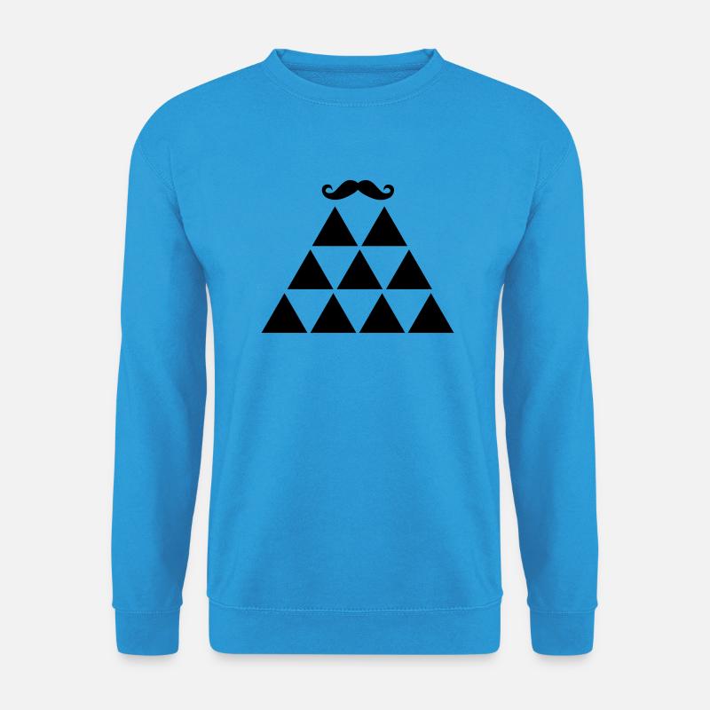 Pyramide Moustache - Unisex Pullover - Meeresblau