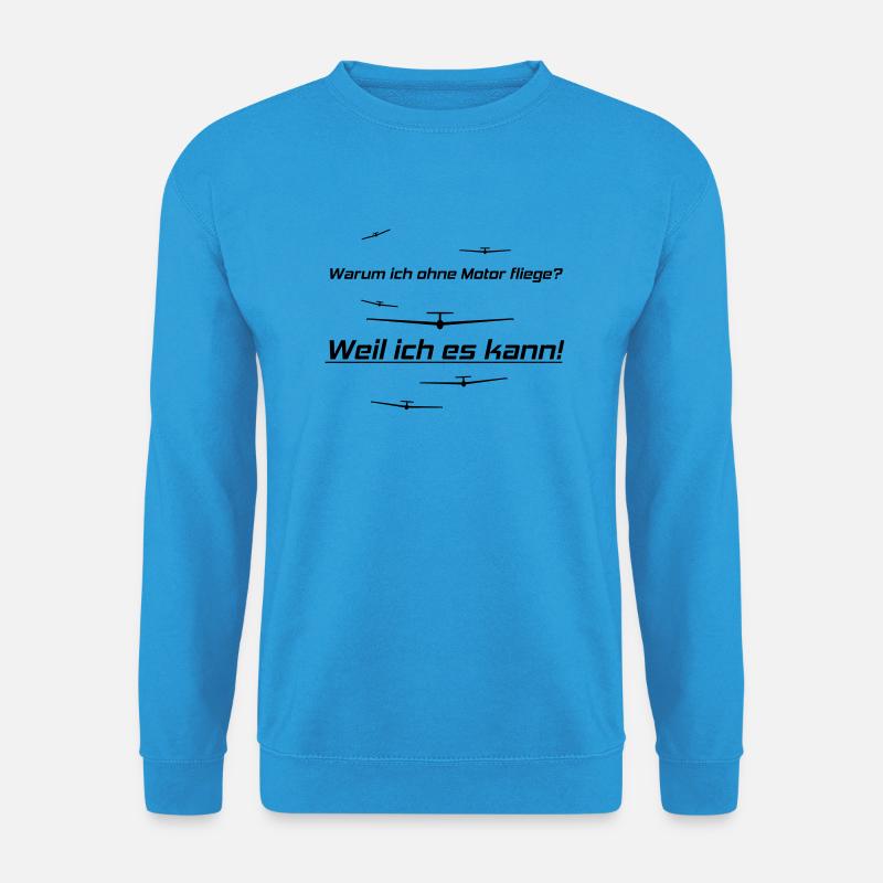 Segelflieger Segelfliegen Geschenk - Unisex Pullover - Meeresblau