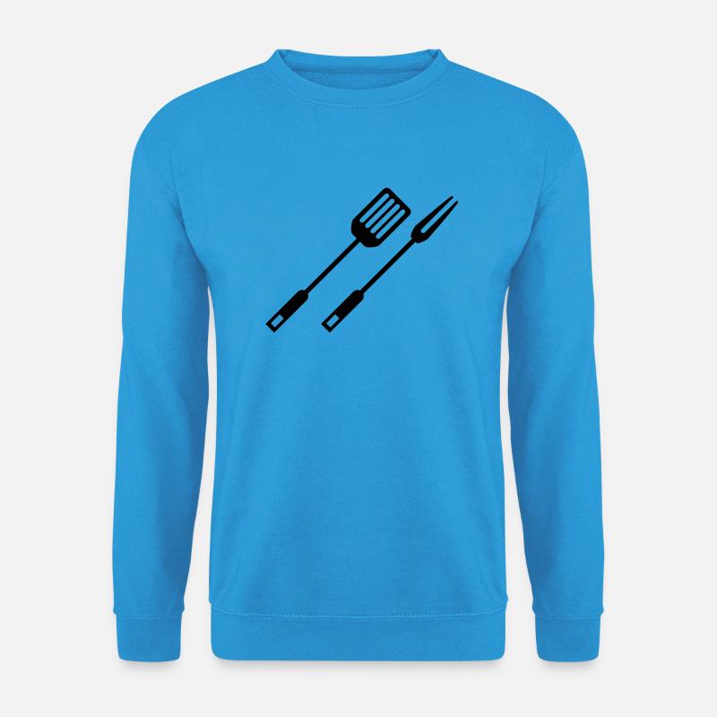 bbq_grillgut_f1_ - Unisex Pullover - Meeresblau