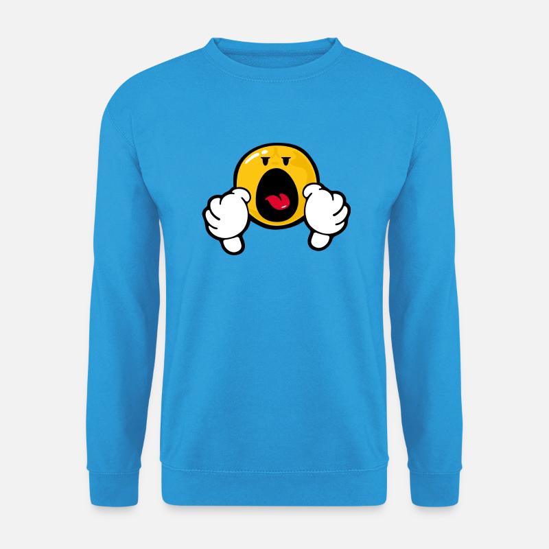 Smiley Anger - Unisex Pullover - Meeresblau