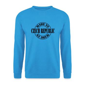 made in czech republic m1k2 - Sweat-shirt Unisexe - bleu mer - Devant - Alina (178cm) & Michal (187cm)