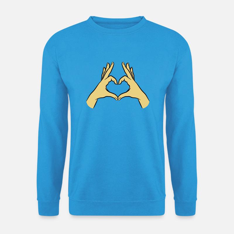 Hände Herz Liebe Hoffnung Mitgefühl Zuneigung - Unisex Pullover - Meeresblau