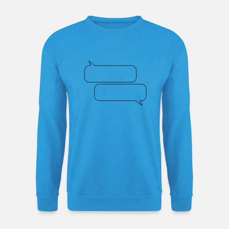 sprechblasen Unterhaltung - Unisex Pullover - Meeresblau