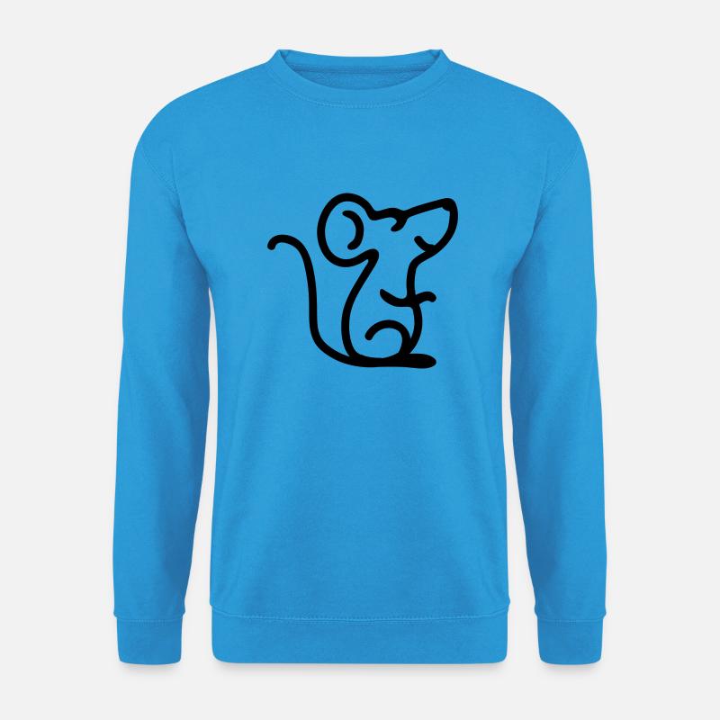 Maus träumt - Line - Unisex Pullover - Meeresblau