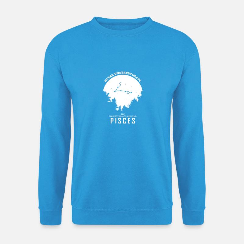 Fisch Sternzeichen Horoskop Geschenk - Unisex Pullover - Meeresblau