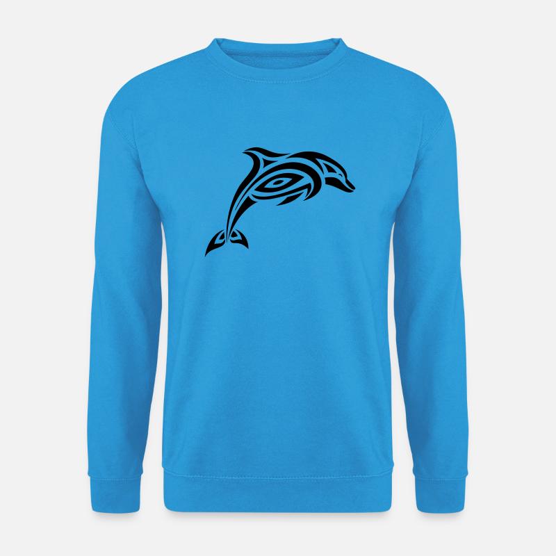 Tribal Delfin - Unisex Pullover - Meeresblau