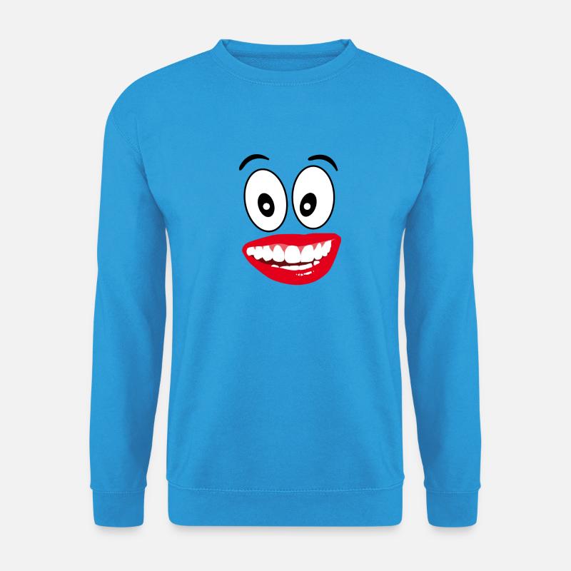 funny face - Unisex Pullover - Meeresblau