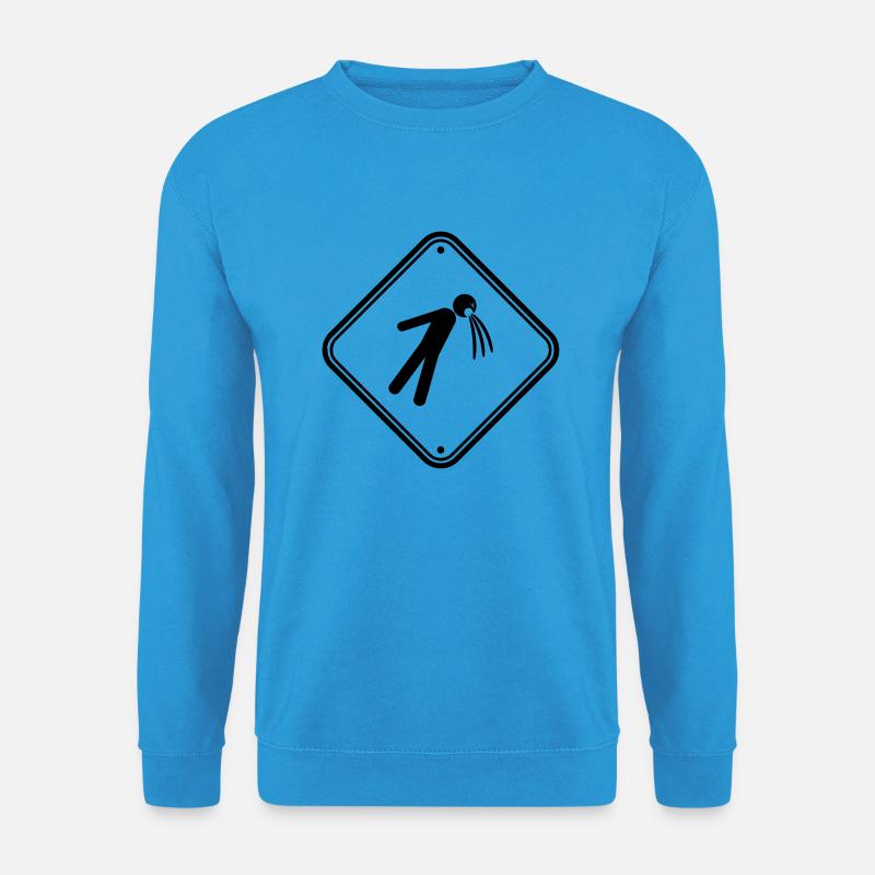 shield caution note vomit vomit - Unisex Sweatshirt - sea blue