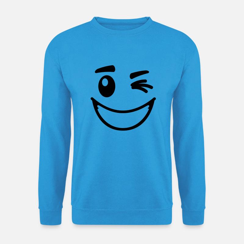casual_smiley_1__f1 - Unisex Pullover - Meeresblau