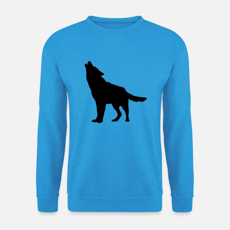 wolf_f1 - Unisex Pullover - Meeresblau