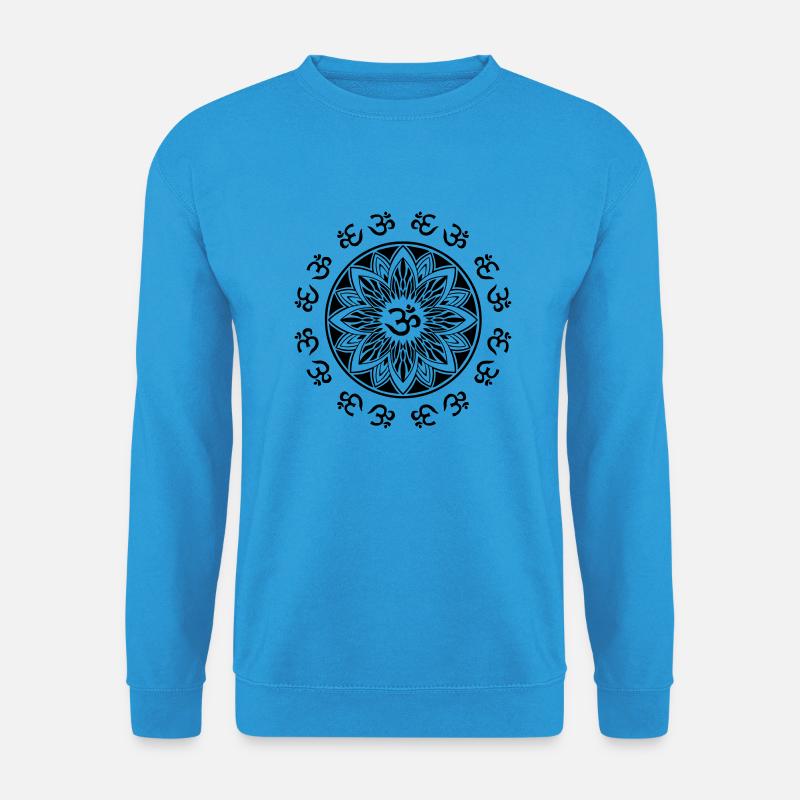 yoga mandala - Unisex Pullover - Meeresblau