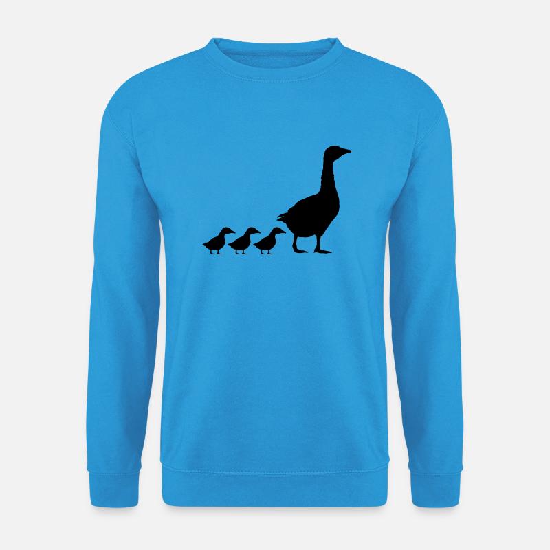 Gänse Familie Design - Unisex Pullover - Meeresblau