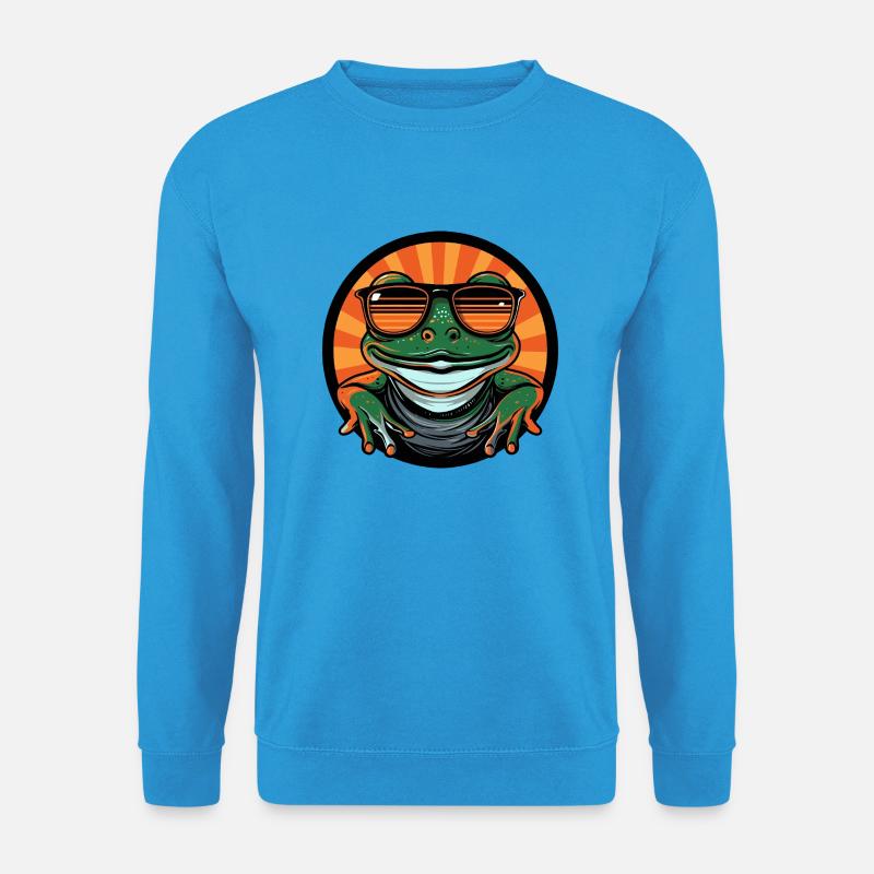 Frosch Cool Sommer - Unisex Pullover - Meeresblau