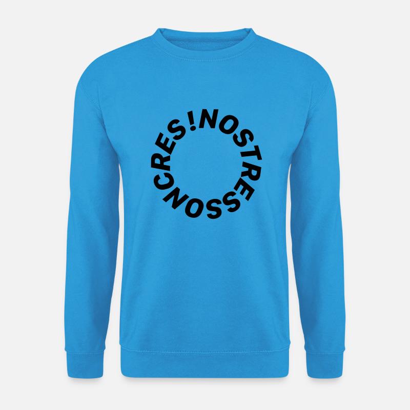 No Stress On Cres / round - Unisex Pullover - Meeresblau