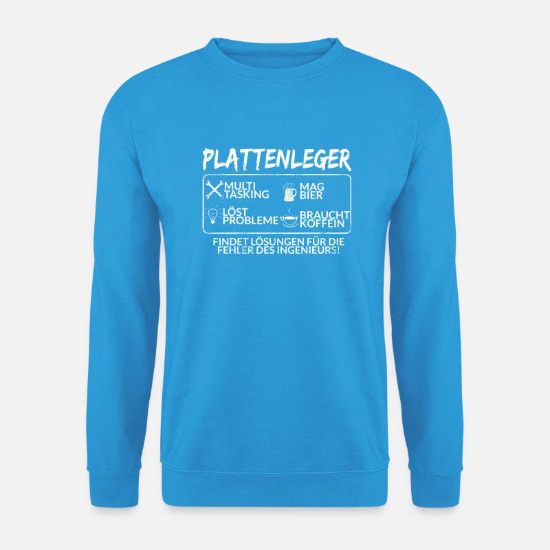 Der Plattenleger - Unisex Pullover - Meeresblau