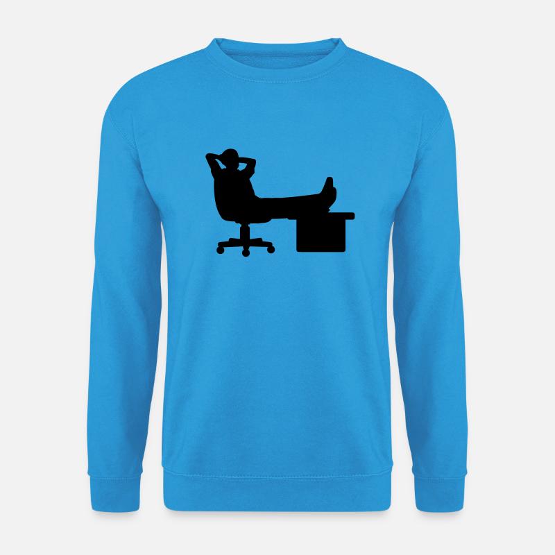 Boss Chef manager silhouette - Unisex Pullover - Meeresblau