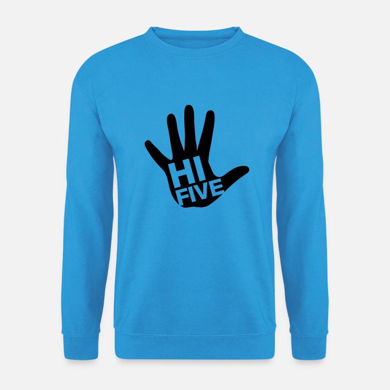 high_five_1__f1 - Unisex Pullover - Meeresblau