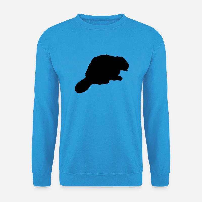 biber_silhouette_t1 - Unisex Pullover - Meeresblau