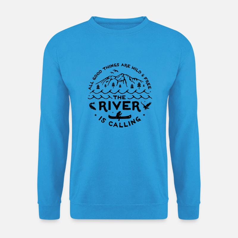 River is Calling s - Unisex Pullover - Meeresblau