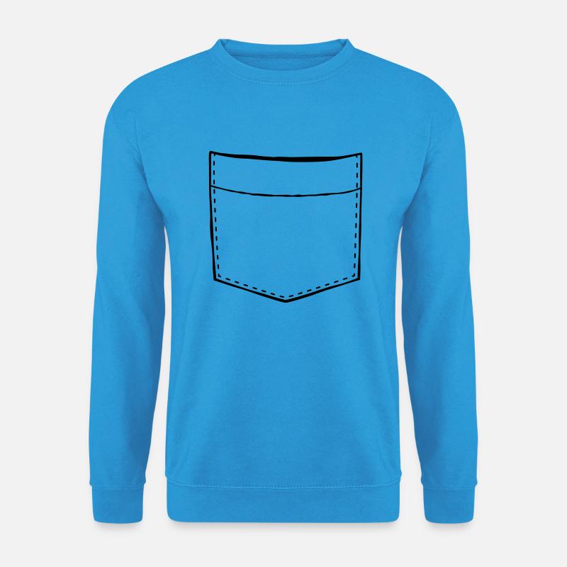 Design Brusttasche leer - Unisex Pullover - Meeresblau