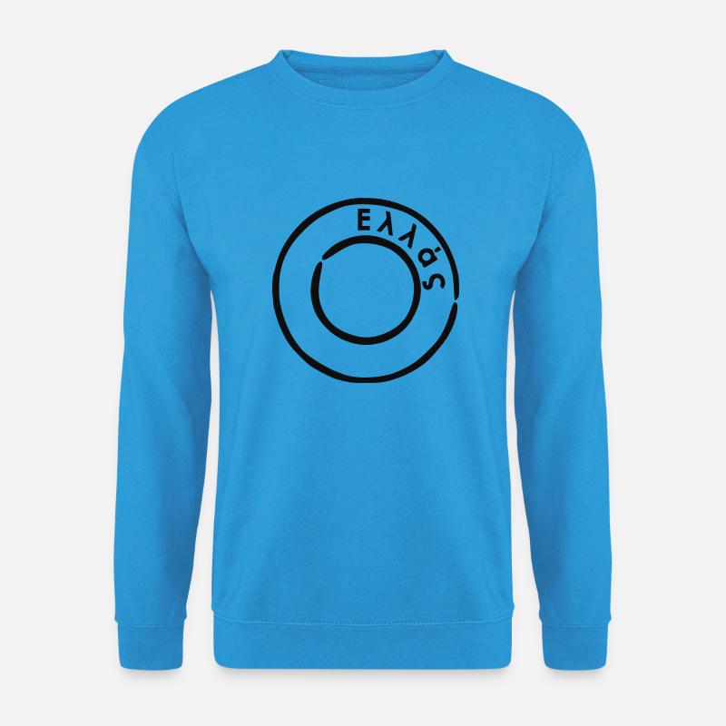 Ellas - Griechenland Poststempel - Unisex Pullover - Meeresblau