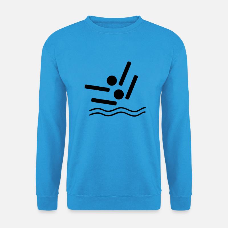 synchronised swimming - Unisex Pullover - Meeresblau