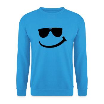 cool_smily_f1 - Sweat-shirt Unisexe - bleu mer - Devant - Alina (178cm) & Michal (187cm)