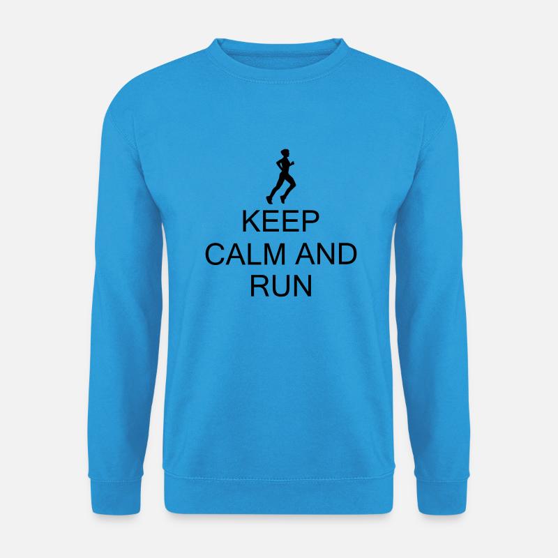 keep Calm and Run - Unisex Pullover - Meeresblau