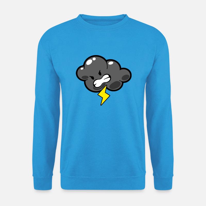 Smiley Kawaii Lightning - Unisex Pullover - Meeresblau