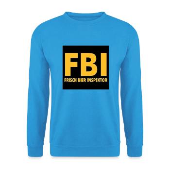 FBI - Unisex Pullover - Meeresblau - Vorne - Alina (178cm) & Michal (187cm)